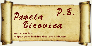 Pamela Birovica vizit kartica